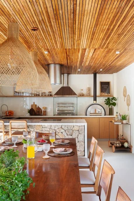 28 área gourmet rústica com cozinha Archtrends AMANDA MIRANDA