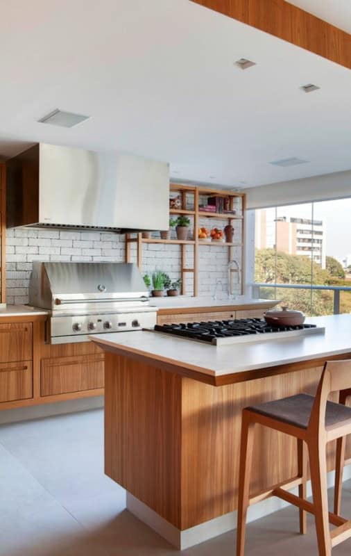 34 cozinha apartamento integrada com área gourmet Casa Abril