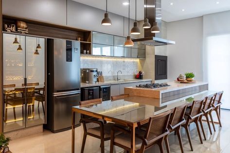 39 cozinha integrada área gourmet apartamento Pinterest