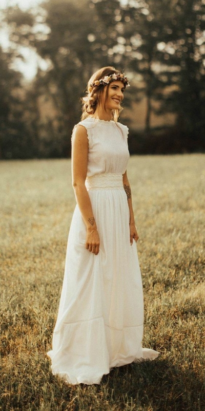 21 vestido simples noiva casamento rústico Pinterest