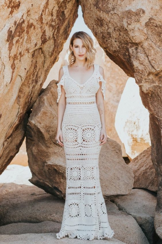 22 vestido de crochê para noiva Pinterest