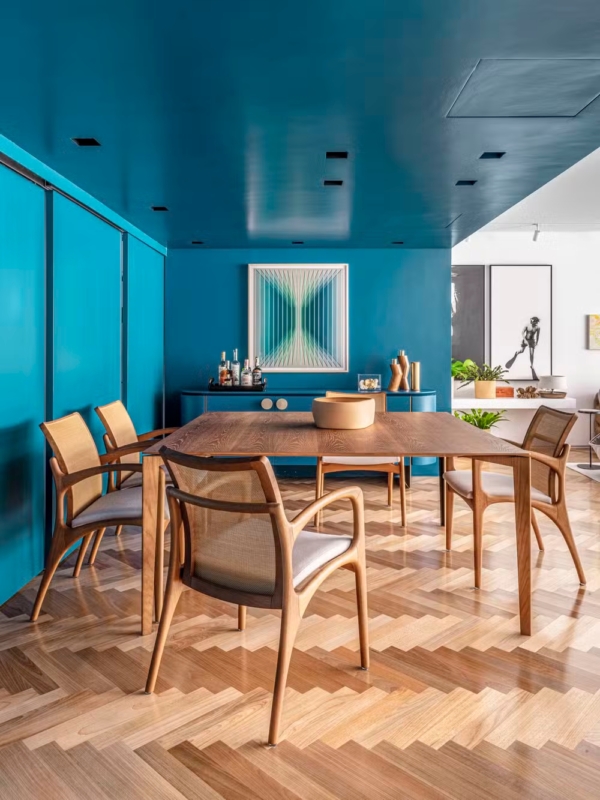 6 sala de jantar com piso madeira tauari Casa Vogue
