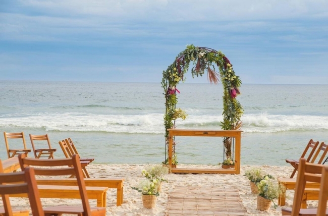 1 decoração simples casamento na praia @a2producoesdeeventos