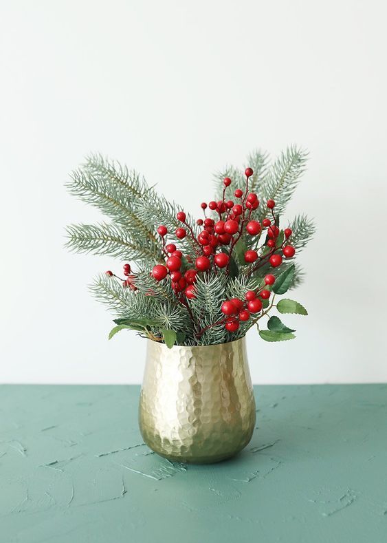 1 arranjo de natal simples Pinterest