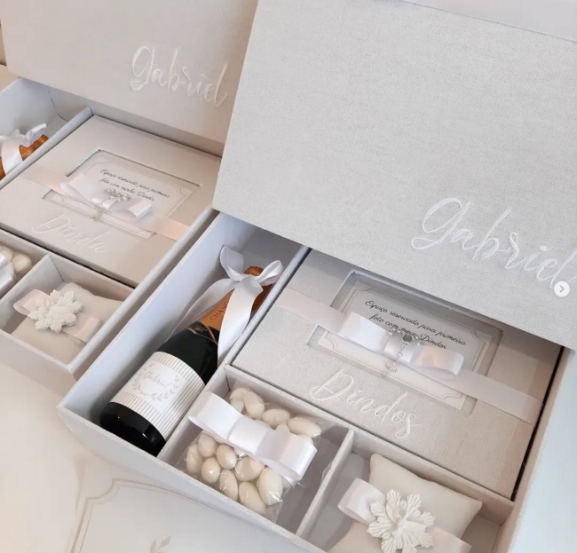 13 caixa luxo padrinhos batismo @artecaixasatelie