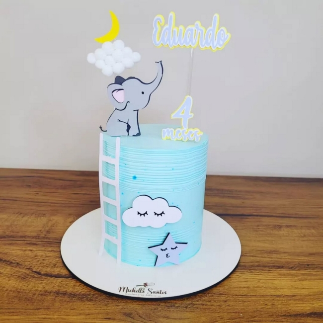 13 bolo elefantinho azul @michellesantos confeitaria