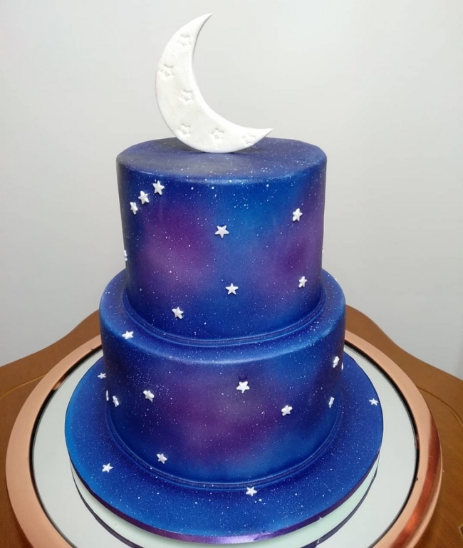 15 bolo galáxia em pasta americana @carmembolosgourmet