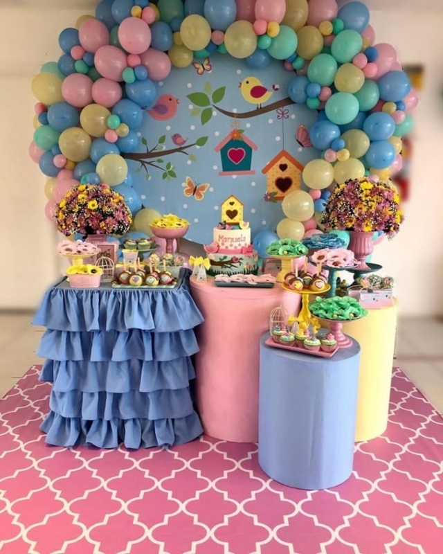 15 decoração de chá de bebê de passarinho @vivercomcriatividadeoficial