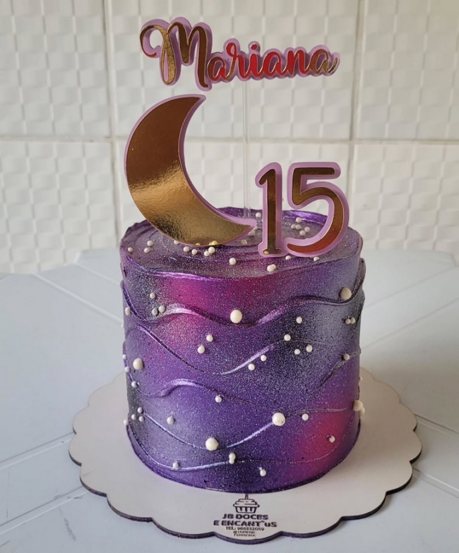 17 bolo galáxia 15 anos @taireneferreira