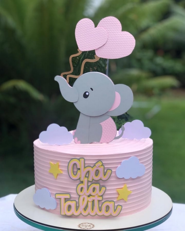 2 bolo elefantinha rosa @amordechantilly