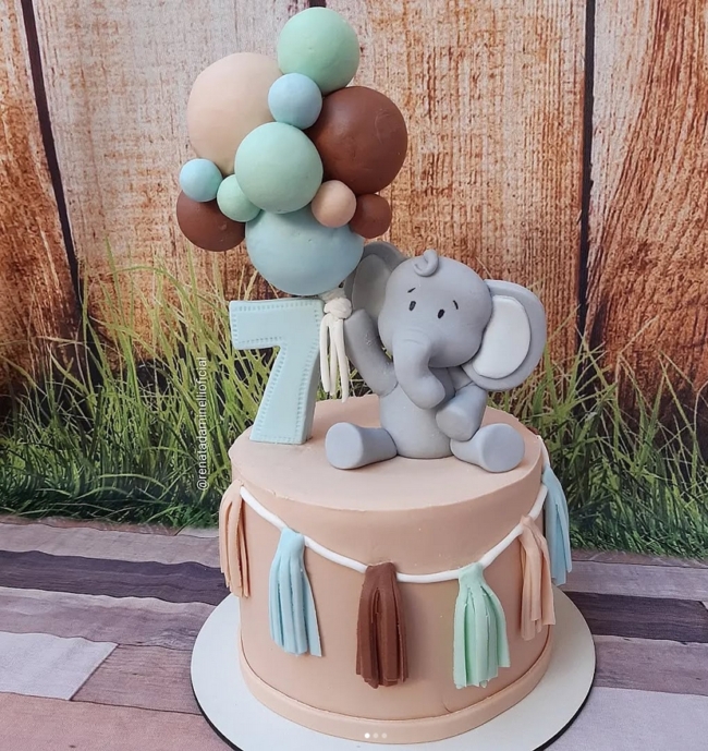 23 bolo elefantinho em pasta americana @renatadaminellioficial