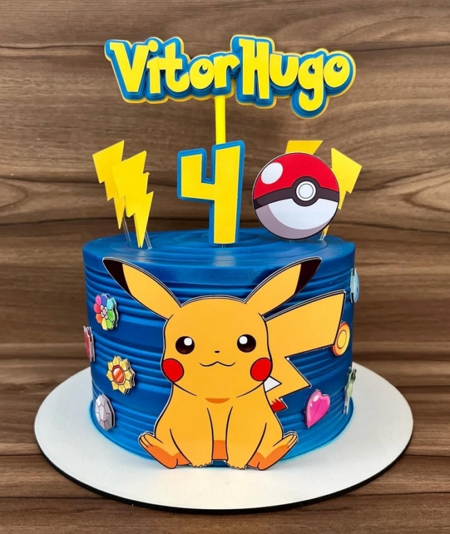 27 bolo Pikachu azul @zchef confeitariaecozinha