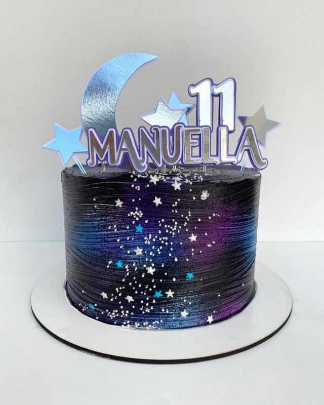 5 bolo galáxia em chantilly @bolosdacreu