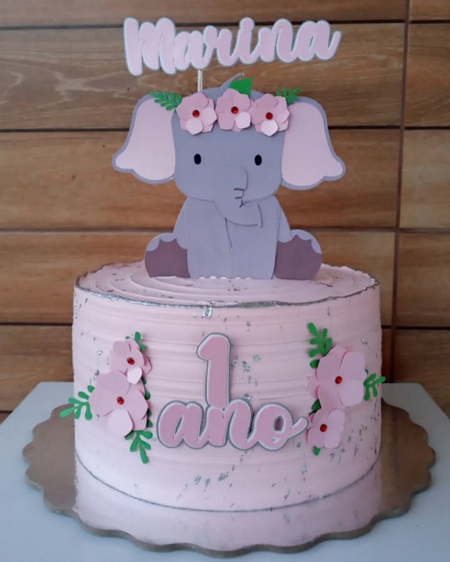 5 bolo rosa elefantinho @amaralmaiane