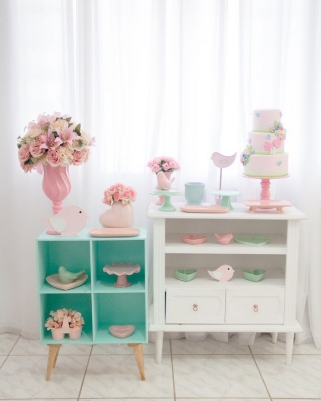 5 decoração simples chá de bebê de passarinho @mesadobololocacoes