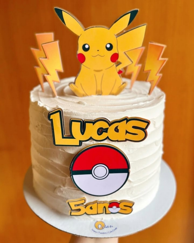 6 bolo simples Pikachu @pastelariaocean