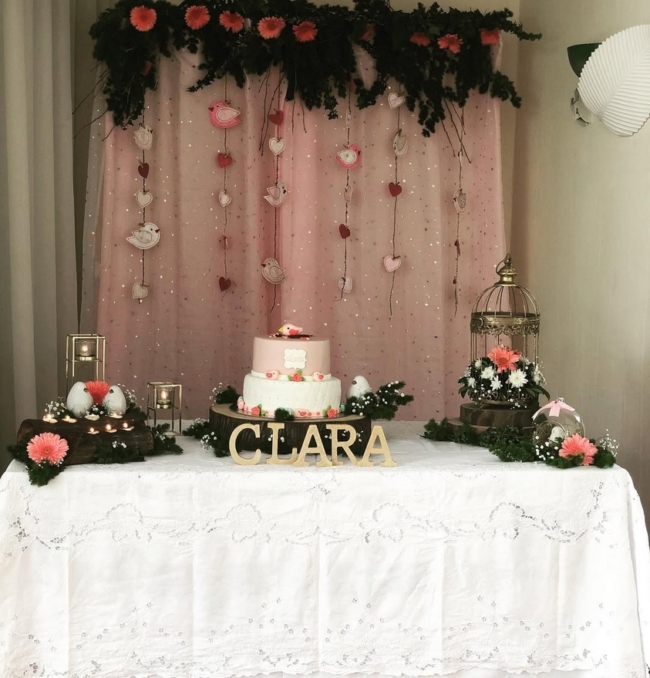 9 chá de bebê de passarinho rosa @perfectdaymadeira