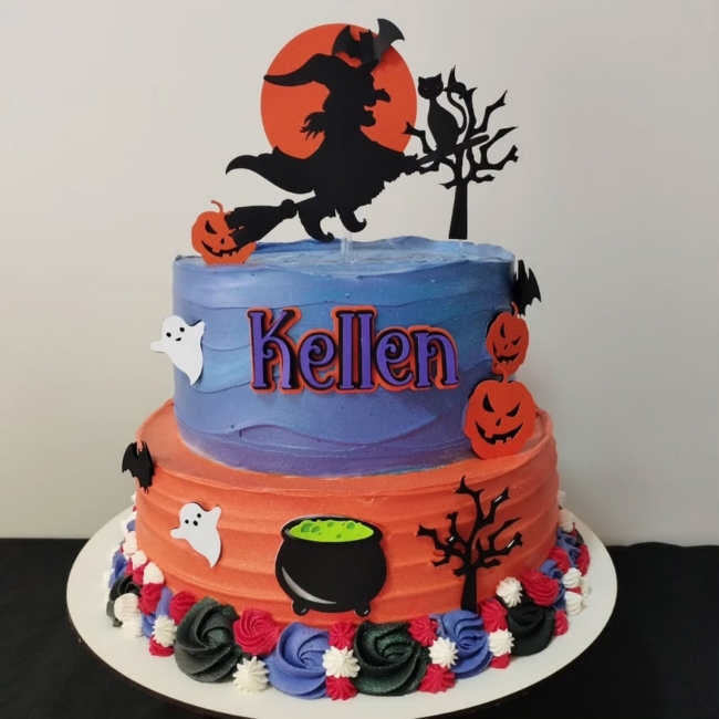 12 bolo de bruxa de 2 andares @danifachineli