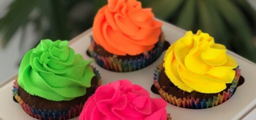 23 cupcake neon simples @yanarossettoo