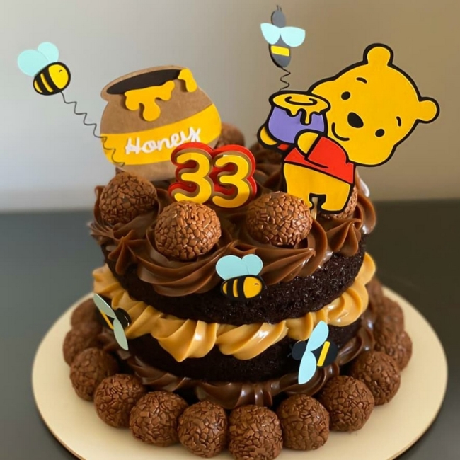 1 topo de bolo ursinho Pooh @estudiochartika