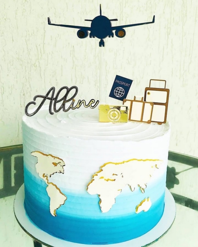 11 topo de bolo viagem de avião @estudiochartika