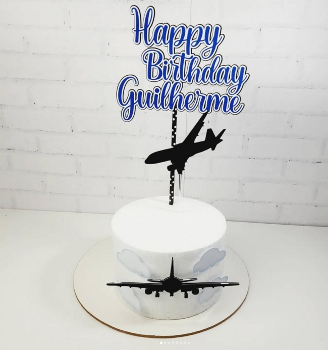 12 topo de bolo de viagem de avião @abelaartepersonalizados