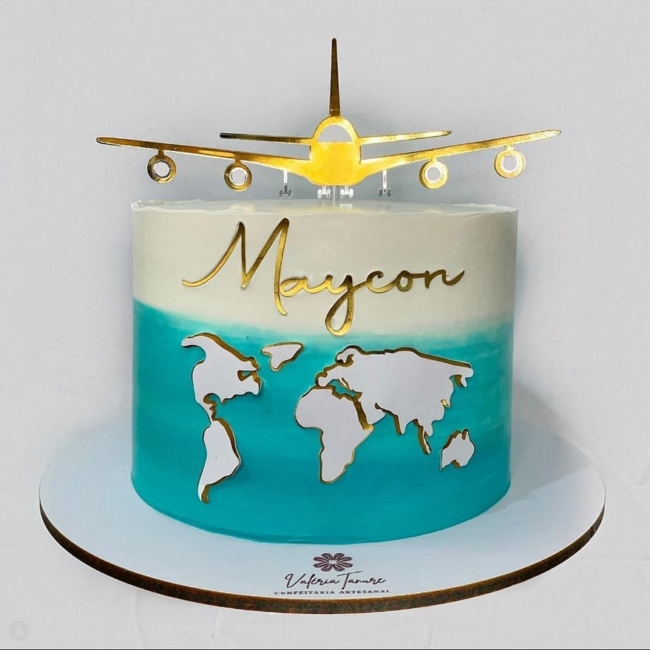 13 topo de bolo de viagem de avião @scrapcarmemtristao
