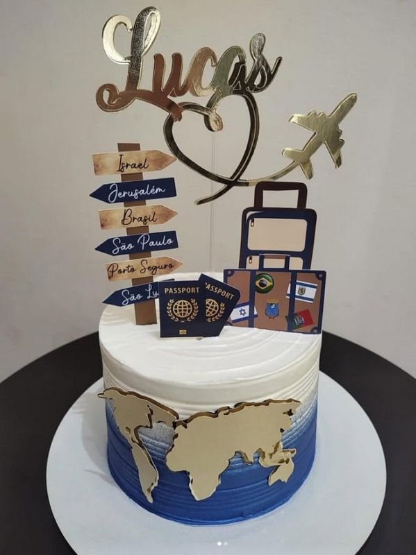 17 topo de bolo de viagem ao mundo @oficinadefestas slz