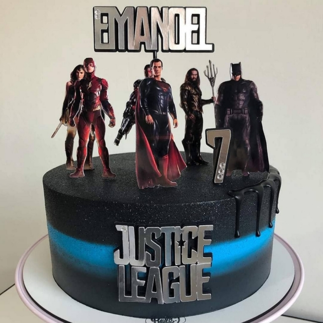 20 topo de bolo Liga da Justiça personalizado @adriana vitto
