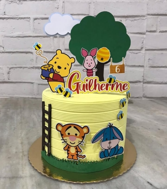 25 topo de bolo personalizado Ursinho Pooh @impressionepersonalizadoss