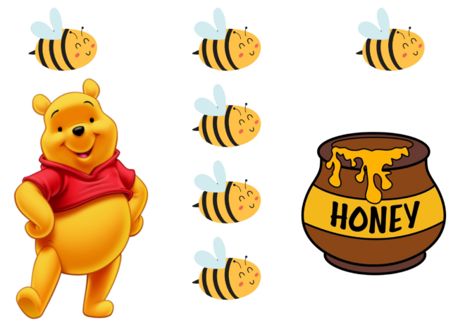 26 topo de bolo Ursinho Pooh para imprimir