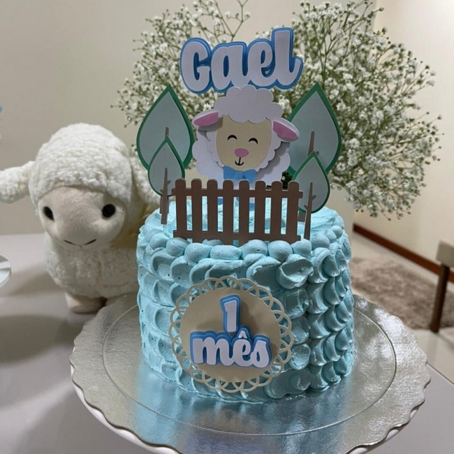 26 topo de bolo personalizado ovelhinha @ateliedesonhosoficial