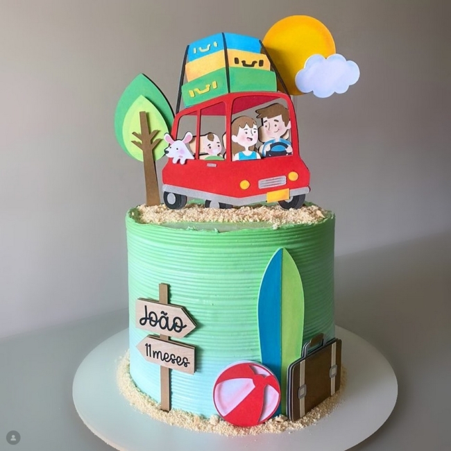 8 topo de bolo de viagem mesversário @tecendolembrancas