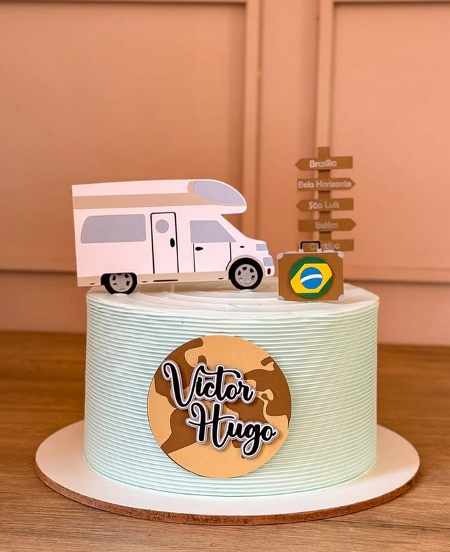 9 topo de bolo e viagem de motorhome @papelizados