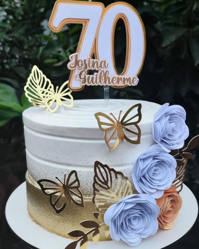 11 topo de bolo de flores e borboletas @dani mendes1995