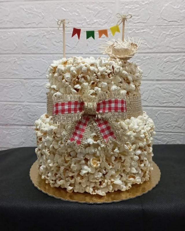 15 bolo fake de pipoca @decor angel