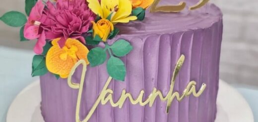 17 topo de bolo de flores coloridas @rebecacakesepersonalizados