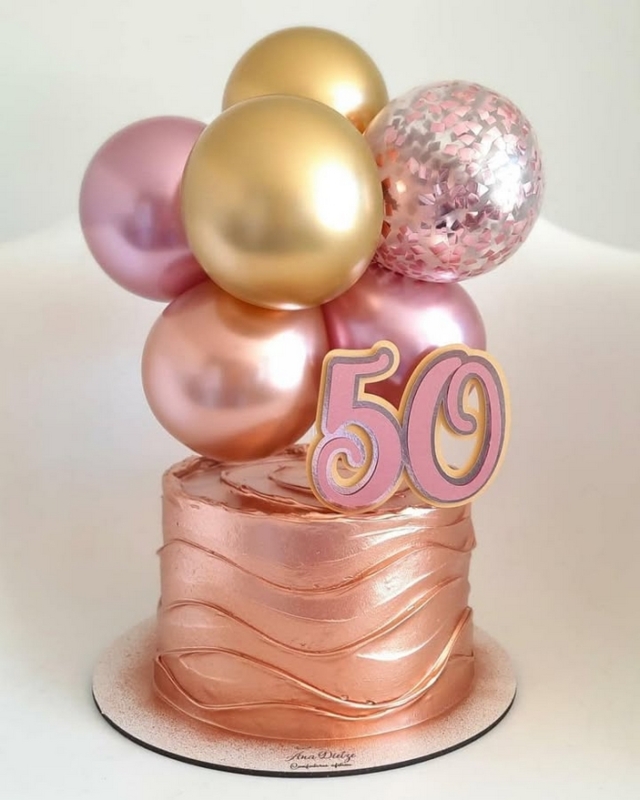 22 topo de bolo rose gold e dourado @pipocandoideias bh