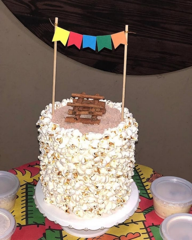 5 bolo falso de pipoca @dri cake fake
