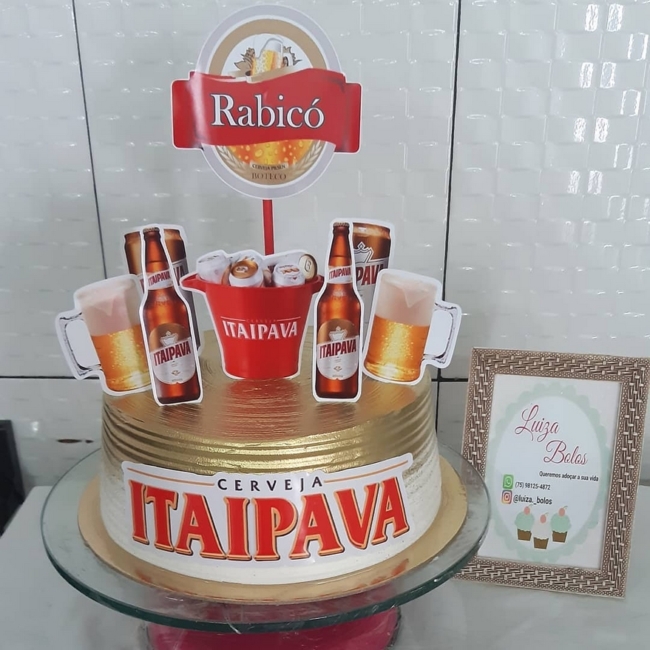 10 topo de bolo boteco Itaipava @luiza bolos