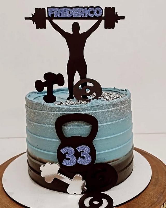 10 topo de bolo masculino academia @mimosdaelida