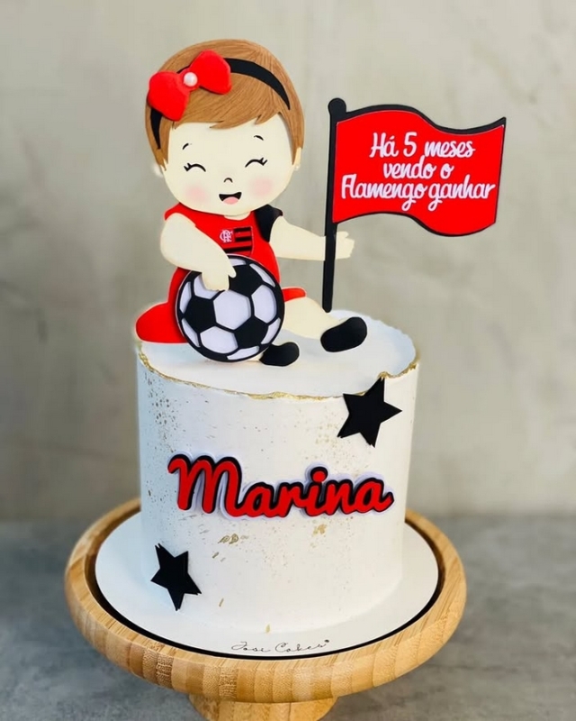 11 topo de bolo Flamengo mesversário @mimosdaelida