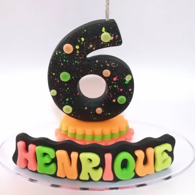 11 topo de bolo neon menino @jomacedo velas
