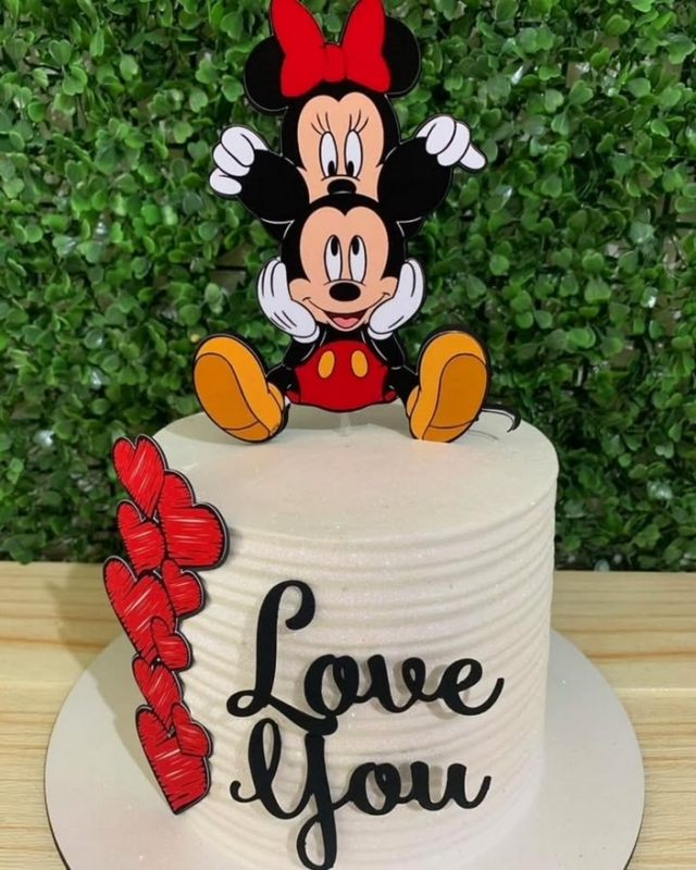 12 topo de bolo Mickey e Minnie @fefesteja13