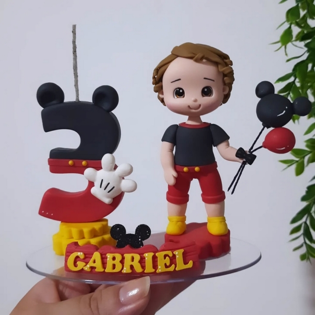 13 topo de bolo Mickey em biscuit @polly biscuit