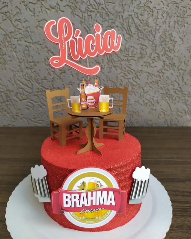14 topo de bolo boteco Brahma @ateliepapeldeluxo