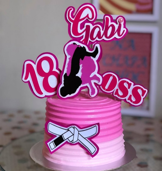 15 topo de bolo jiu jitsu feminino @brunaacakes