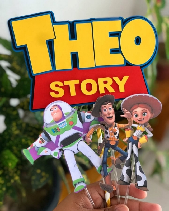 16 topo de bolo Toy Story personalizado @papelcomternura