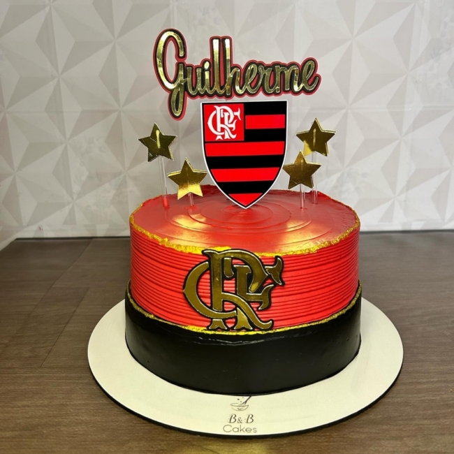 17 topo de bolo Flamengo @2bcakes