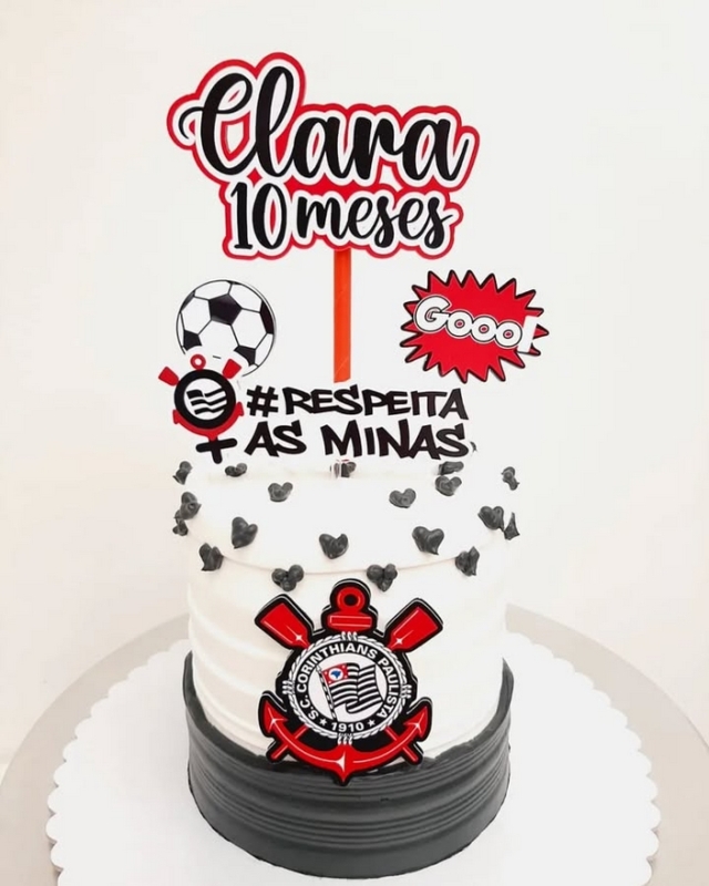 19 topo de bolo Corinthians mesversário @julianaleitepersonalizados